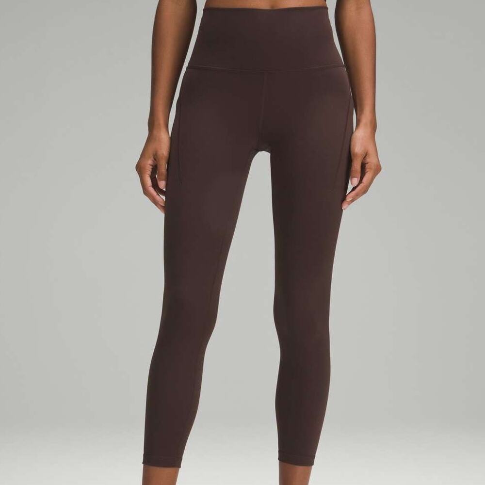Lululemon NWT Wunder Train High-Rise Tight Pockets 25" Espresso Size 0 Everlux